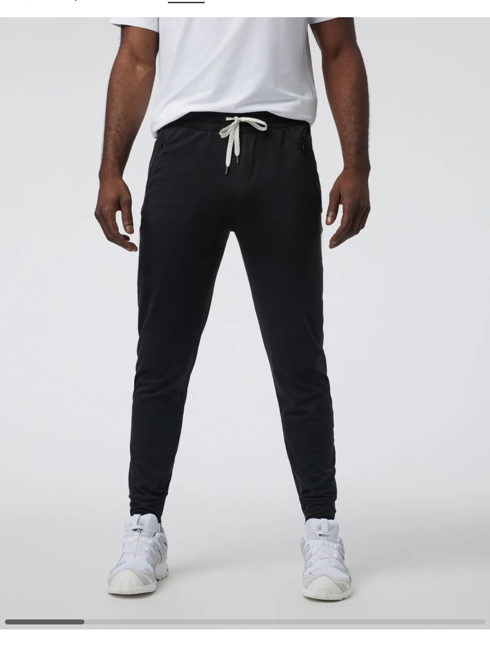 Vuori Black Tapered Jogger Sweatpants with Drawstring